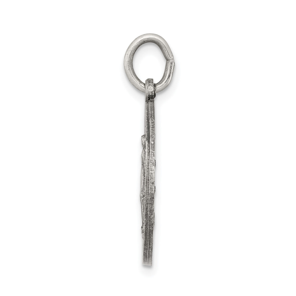 Sterling Silver Miraculous Medal Pendant with Virgin Mary and Religious Inscription for Women