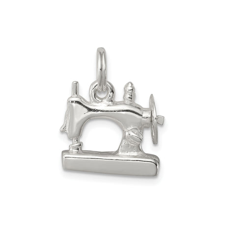 Sterling Silver Sewing Machine Pendant, Vintage Crafter Jewelry for Quilters and Seamstresses