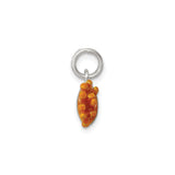 Sterling Silver French Fries Charm Pendant with Colorful Enamel Details, Fun Food Jewelry Accessory