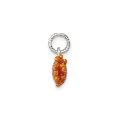 Sterling Silver French Fries Charm Pendant with Colorful Enamel Details, Fun Food Jewelry Accessory