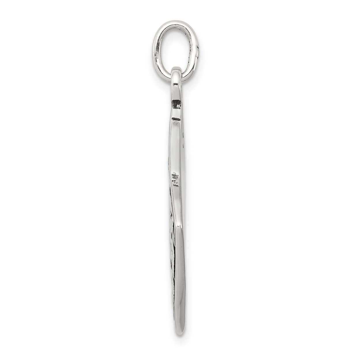 Celtic Trinity Knot Symbol on Square Charm Pendant in Real 925 Sterling Silver