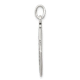 Celtic Trinity Knot Symbol on Square Charm Pendant in Real 925 Sterling Silver