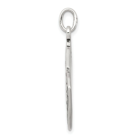 Celtic Trinity Knot Symbol on Square Charm Pendant in Real 925 Sterling Silver