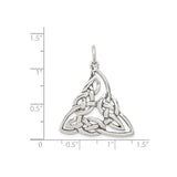 Sterling Silver Celtic Triquetra Knot Pendant, Spiritual Trinity Symbol Jewelry for Women and Unisex Wear