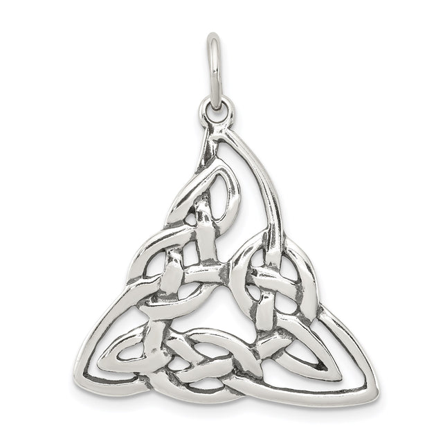 Sterling Silver Celtic Triquetra Knot Pendant, Spiritual Trinity Symbol Jewelry for Women and Unisex Wear