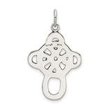 Knotted Solid Celtic Cross Charm Pendant in Real 925 Sterling Silver