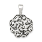 Sterling Silver Celtic Knot Pendant with Interwoven Design, Unisex Pagan or Viking Jewelry