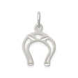 Sterling Silver Horseshoe Pendant with Cutout Design and Textured Finish, Western Equestrian Style