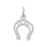 Sterling Silver Horseshoe Pendant with Cutout Design and Textured Finish, Western Equestrian Style