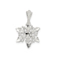 Sterling Silver Snowflake Pendant, Winter Themed Holiday Charm for Women