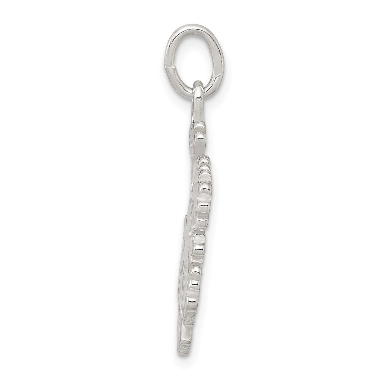 Sterling Silver Snowflake Pendant with Cutout Design, Winter Holiday Jewelry for Women