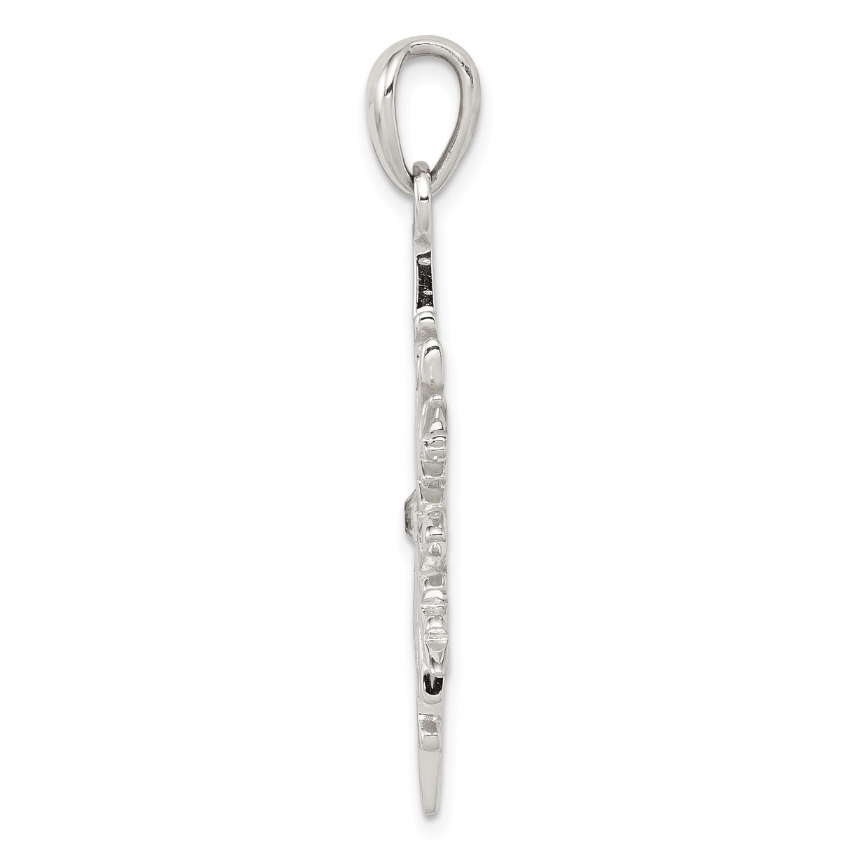 Sterling Silver Snowflake Pendant with Crystal Accent, Winter Nature Charm for Women