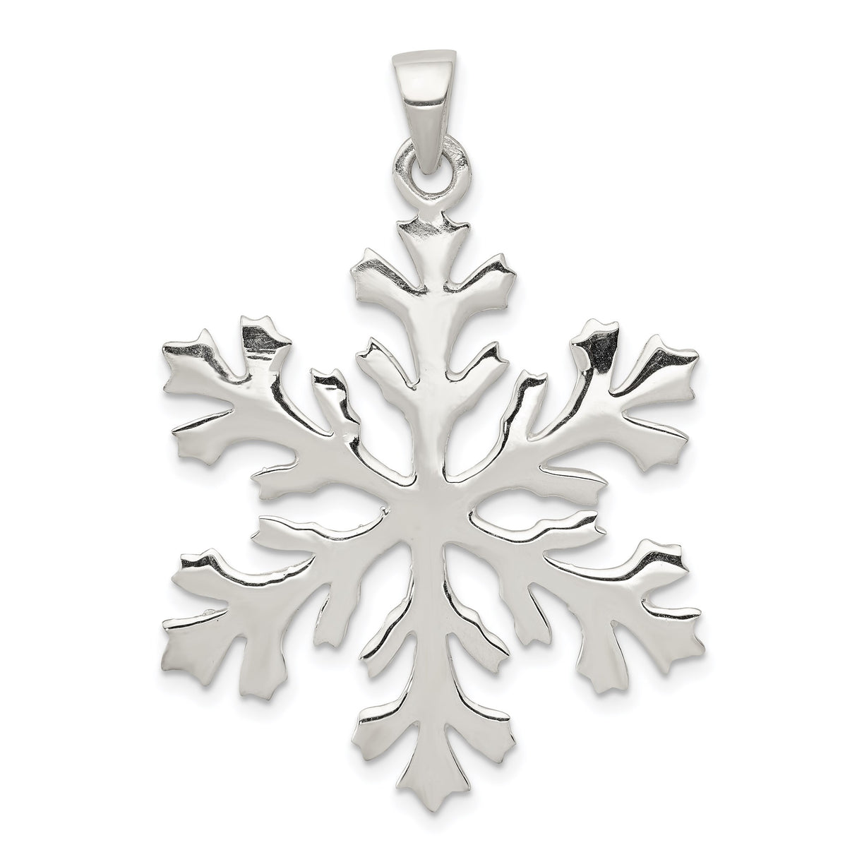 Sterling Silver Snowflake Pendant, Intricate Winter Charm, Nature-Inspired Holiday Jewelry for Women