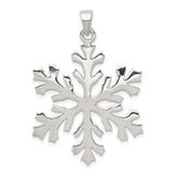 Sterling Silver Snowflake Pendant, Intricate Winter Charm, Nature-Inspired Holiday Jewelry for Women