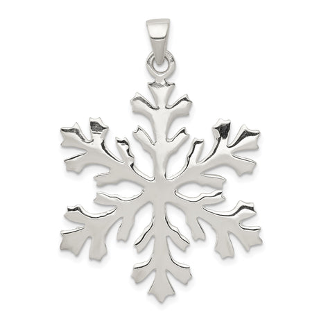 Sterling Silver Snowflake Pendant, Intricate Winter Charm, Nature-Inspired Holiday Jewelry for Women