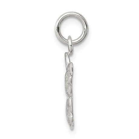 Sterling Silver Angel Pendant with Filigree Detailing, Christian Spiritual Jewelry
