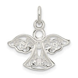 Sterling Silver Angel Pendant with Filigree Detailing, Christian Spiritual Jewelry