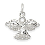Sterling Silver Angel Pendant with Filigree Detailing, Christian Spiritual Jewelry