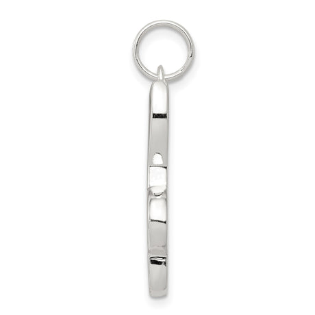 Sterling Silver Treble Clef Pendant, Open Music Symbol Charm, Artistic Minimalist Jewelry
