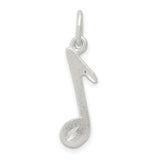 Music Note Charm Pendant in Real 925 Sterling Silver
