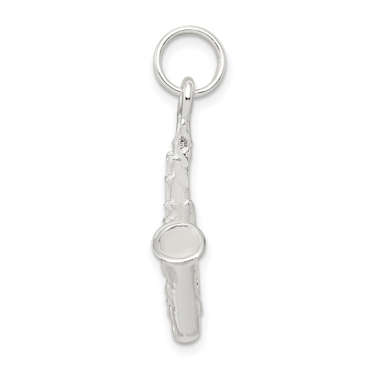 Sterling Silver Saxophone Pendant, Musical Charm Jewelry for Jazz Enthusiasts and Musicians