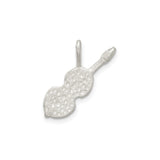 Sterling Silver Cello Pendant Charm, Miniature Musical Instrument Design, Unisex Jewelry for Musicians