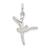 Ballerina Arabesque Pose Charm Pendant in Real 925 Sterling Silver