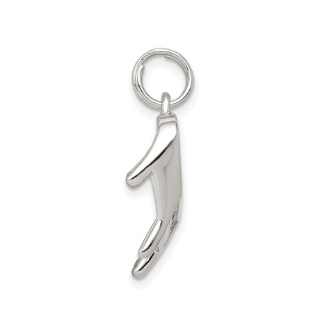 Sterling Silver Grand Piano Pendant with Black and White Enamel Keys, Musical Charm Jewelry