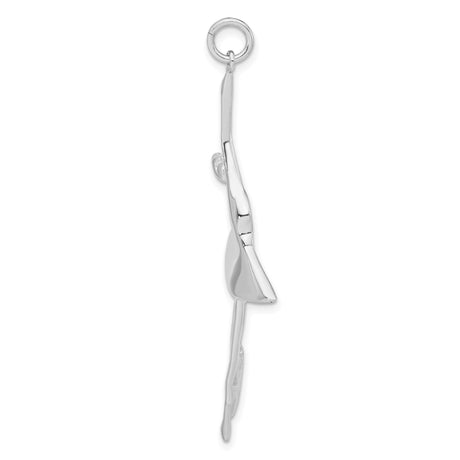Sterling Silver Ballerina Pendant with Arabesque Dancer Charm, Ballet Jewelry for Women and Girls