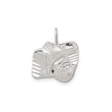 Sterling Silver Tractor Pendant, Vintage Farm Equipment Charm with Country Style Design