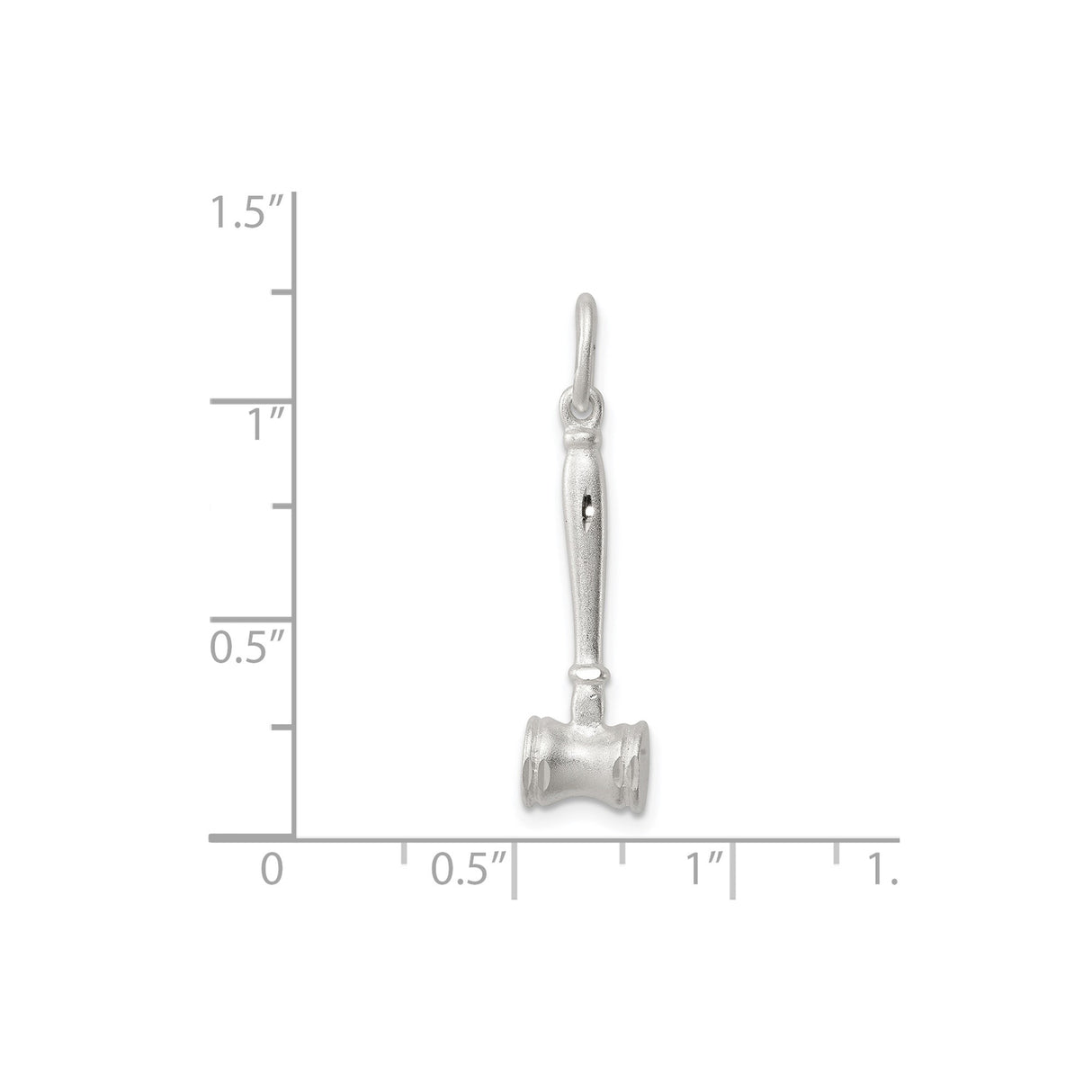 Sterling Silver Gavel Pendant, Mini Judge Hammer Charm Symbolizing Justice and Law