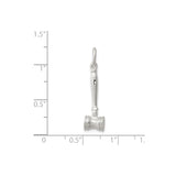 Sterling Silver Gavel Pendant, Mini Judge Hammer Charm Symbolizing Justice and Law