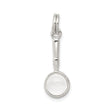 Sterling Silver Spoon Pendant Charm, Miniature Symbolic Jewelry with Prosperity Theme