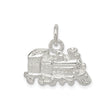 Sterling Silver Locomotive Train Charm Pendant, Detailed Steam Engine Jewelry