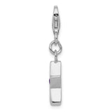 Sterling Silver Star Charm with Cubic Zirconia, Lobster Clasp, Celestial Jewelry for Women