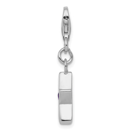 Sterling Silver Star Charm with Cubic Zirconia, Lobster Clasp, Celestial Jewelry for Women
