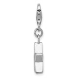 Sterling Silver Star Charm with Cubic Zirconia, Celestial Dangle Jewelry, May Birthstone