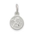 Cherub Angel Round Disc Shaped Charm Pendant in Real 925 Sterling Silver