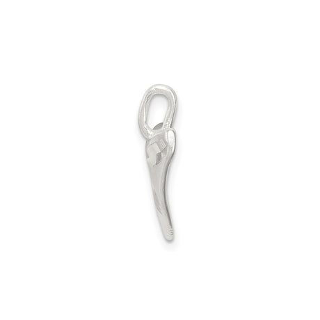 Sterling Silver Whale Tail Pendant, Nautical Symbol of Ocean Life and Freedom for Women or Unisex