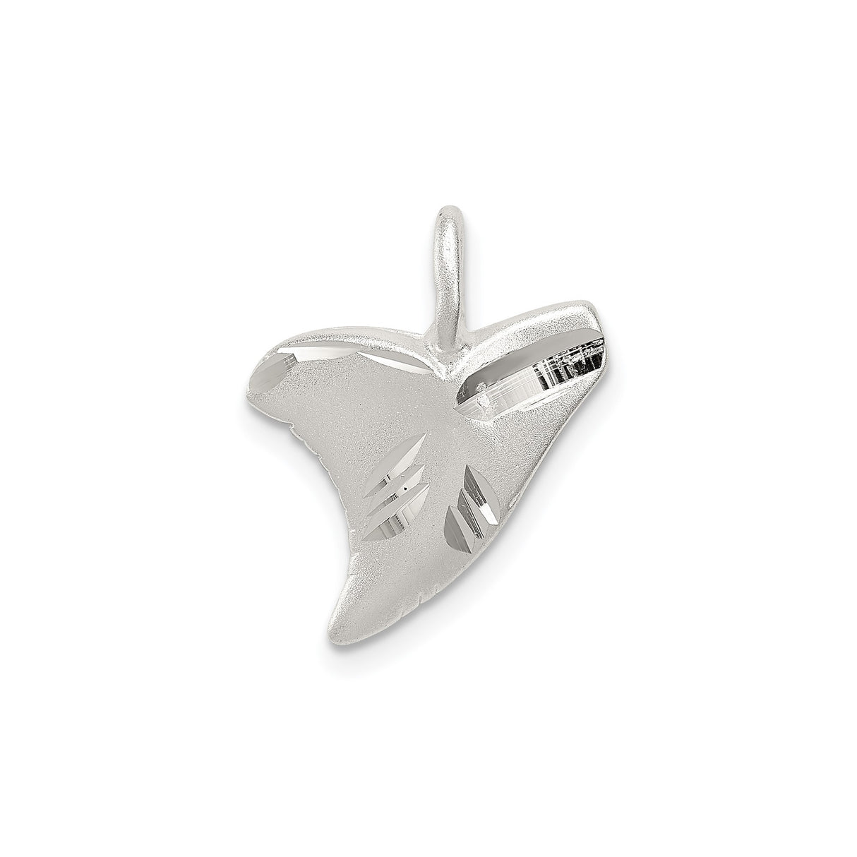 Sterling Silver Whale Tail Pendant, Nautical Symbol of Ocean Life and Freedom for Women or Unisex