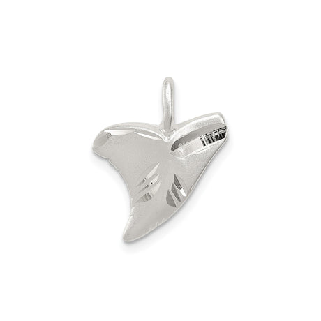 Sterling Silver Whale Tail Pendant, Nautical Symbol of Ocean Life and Freedom for Women or Unisex