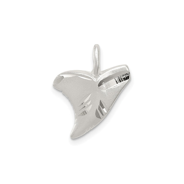 Sterling Silver Whale Tail Pendant, Nautical Symbol of Ocean Life and Freedom for Women or Unisex