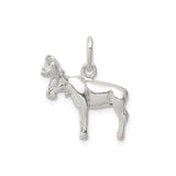 Sterling Silver Moose Charm Pendant, Realistic Wilderness Animal Jewelry
