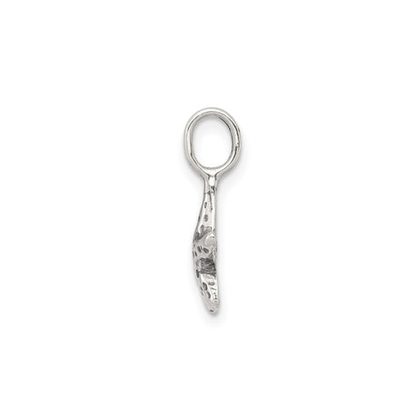 Sterling Silver Starfish Pendant, Textured Ocean-Inspired Nautical Charm for Women