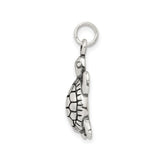 Sterling Silver Turtle Pendant with Detailed Shell Design, Nautical Ocean Charm
