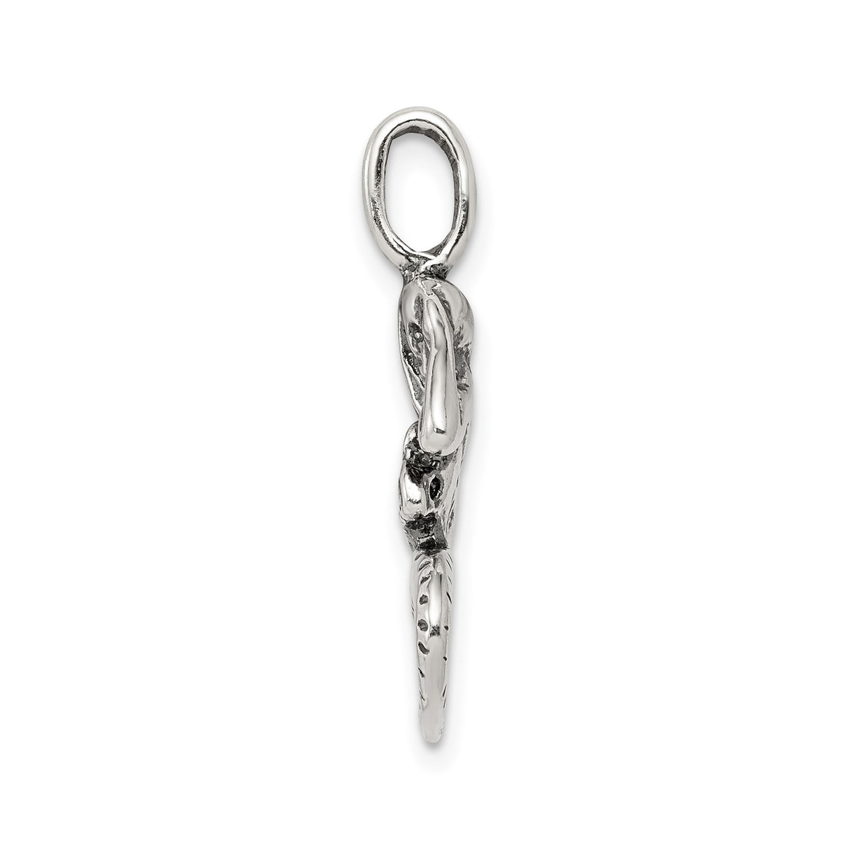 Sterling Silver Mermaid Pendant with Seated Mermaid Design, Nautical Fantasy Jewelry