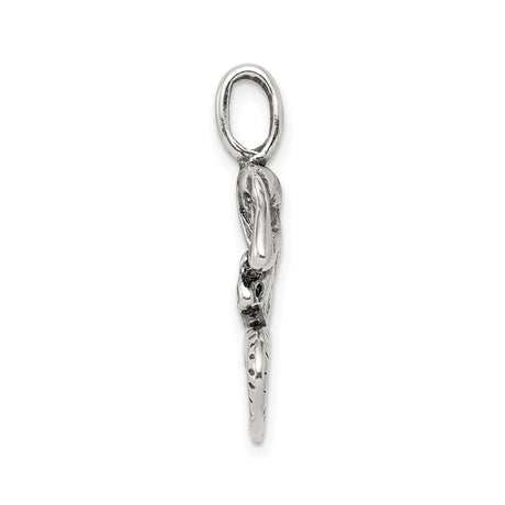 Sterling Silver Mermaid Pendant with Seated Mermaid Design, Nautical Fantasy Jewelry