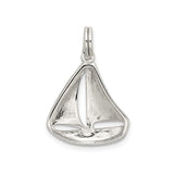 Sterling Silver Sailboat Pendant, Nautical Ocean-Inspired Maritime Charm for Women or Unisex