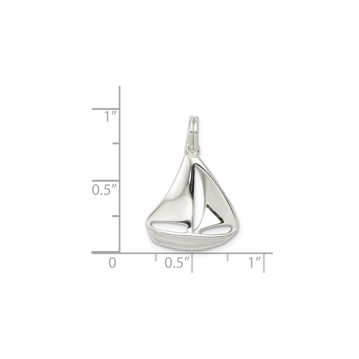 Sterling Silver Sailboat Pendant, Nautical Ocean-Inspired Maritime Charm for Women or Unisex