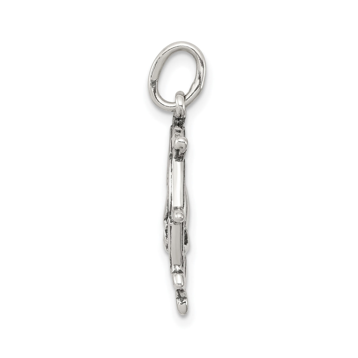 Sterling Silver Sailboat Pendant with Nautical Ship Wheel, Coastal Sailing Jewelry for Men and Women